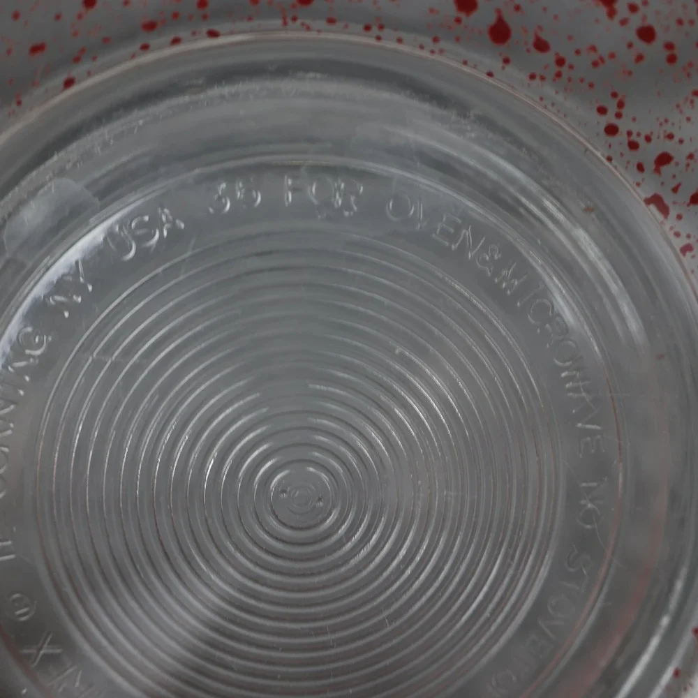 Pyrex red speckled